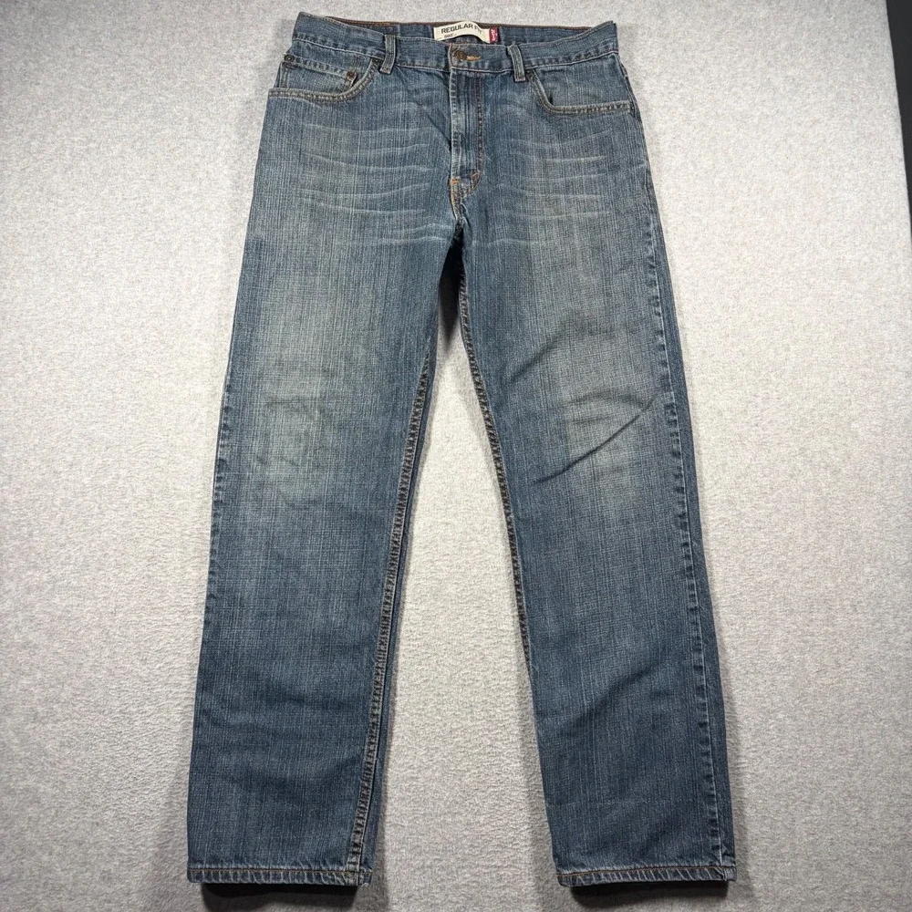 Levi's 505 Regular Fit Jeans Mens 34x32 Blue Straight Leg Denim Y2K